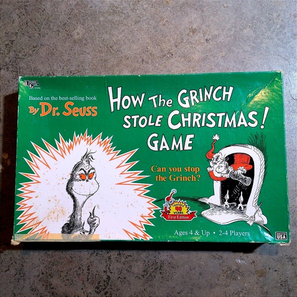 Vintage 1997 How the Grinch Stole Christmas Game University Games 1st Ed 40th